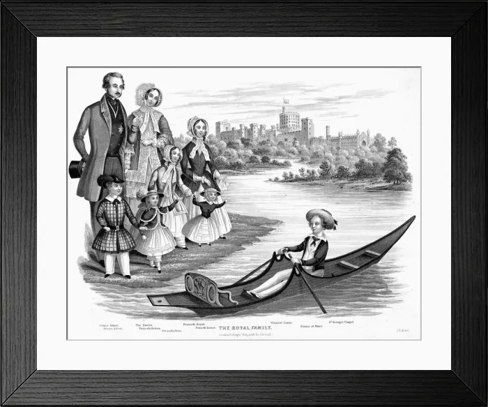 Framed Print : Queen Victoria and Prince Albert with their six eldest children, c1850 Framed Print : Queen Victoria and Prince Albert with their six eldest children, c1850