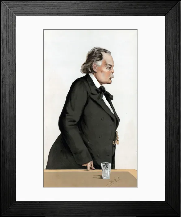 Framed Print : Charles Bradlaugh (1833-1891) British free-thinker and social reformer. Artist: Spy Framed Print : Charles Bradlaugh (1833-1891) British free-thinker and social reformer. Artist: Spy