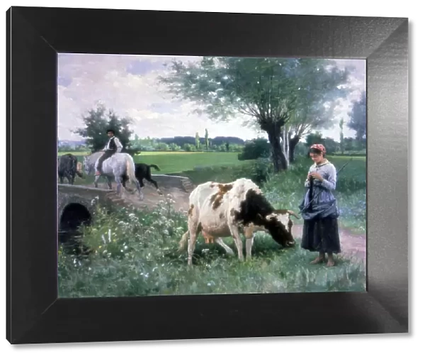 The Well Guarded Cow, 1890. Artist: Edouard Bernard Debat-Ponsan