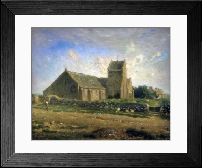 Framed Print : The Church at Greville, c1871-1874. Artist: Jean Francois Millet Framed Print : The Church at Greville, c1871-1874. Artist: Jean Francois Millet