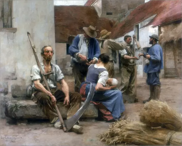 Paying the Harvesters, 1882. Artist: Leon-Augustin Lhermitte