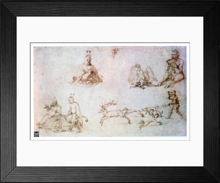 Framed Print : Red chalk study, c1500. Artist: Albrecht Durer Framed Print : Red chalk study, c1500. Artist: Albrecht Durer