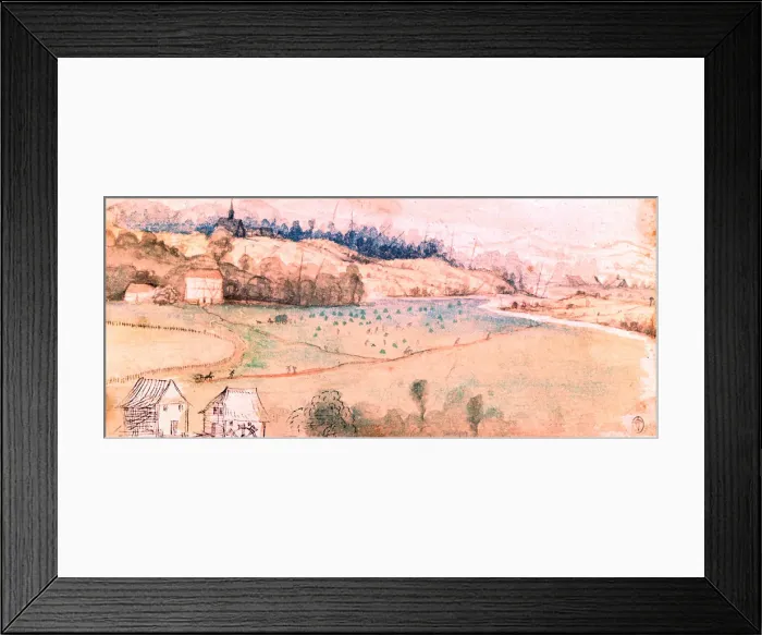 Framed Print : Landscape with House and Watermill, c1500. Artist: Albrecht Durer Framed Print : Landscape with House and Watermill, c1500. Artist: Albrecht Durer