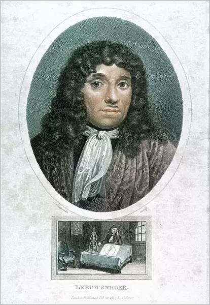 Anton van Leeuwenhoek (1632-1723), Dutch microscopist, c1810. Artist: John Chapman