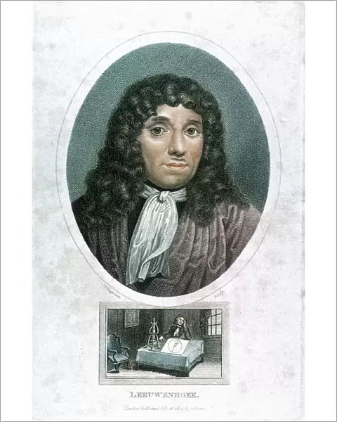 Anton van Leeuwenhoek (1632-1723), Dutch microscopist, c1810. Artist: John Chapman