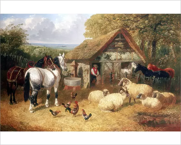 Farmyard scene, (c1840-c1900?). Artist: John Frederick Herring II