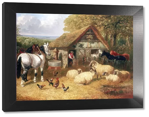 Farmyard scene, (c1840-c1900?). Artist: John Frederick Herring II