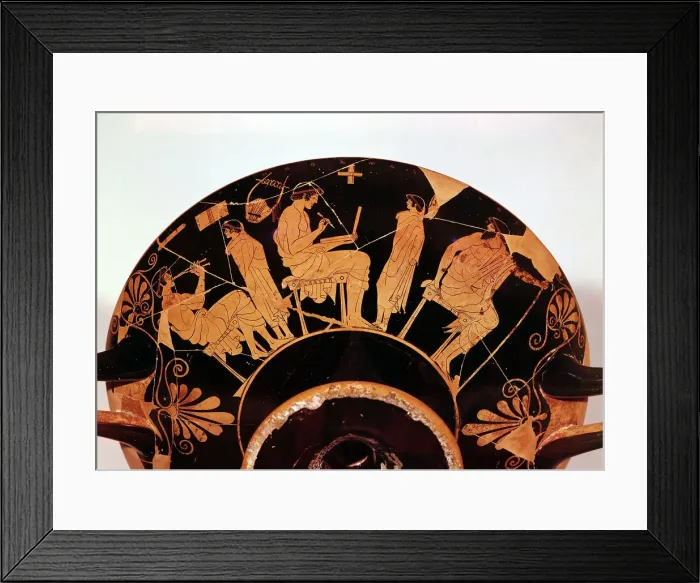 Framed Print : Masters and pupils at the Athenian school where studies included music Framed Print : Masters and pupils at the Athenian school where studies included music