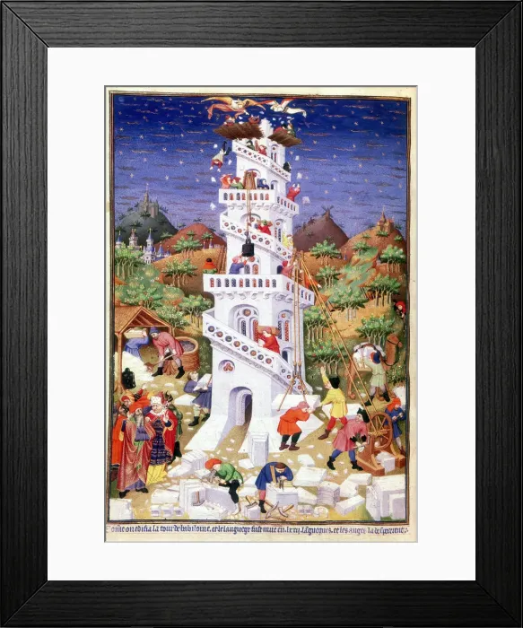 Framed Print : Building the Tower of Babel Framed Print : Building the Tower of Babel
