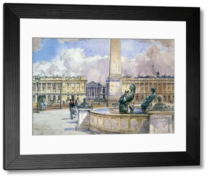 Framed Print : Place de la Concorde, 1847-1908. Artist: John Fulleylove
