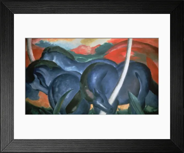 Framed Print : Blue Horses, 1911. Artist: Marc Franz Framed Print : Blue Horses, 1911. Artist: Marc Franz