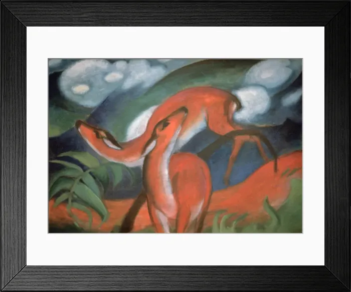Framed Print : Red deer II, 1912. Artist: Marc Franz Framed Print : Red deer II, 1912. Artist: Marc Franz