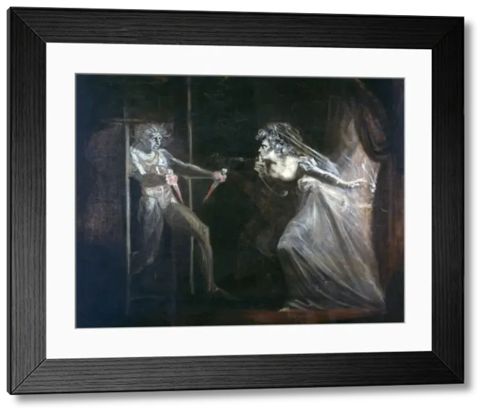 Framed Print : Lady Macbeth Seizing the Daggers, exhibited 1812. Artist: Henry Fuseli Framed Print : Lady Macbeth Seizing the Daggers, exhibited 1812. Artist: Henry Fuseli