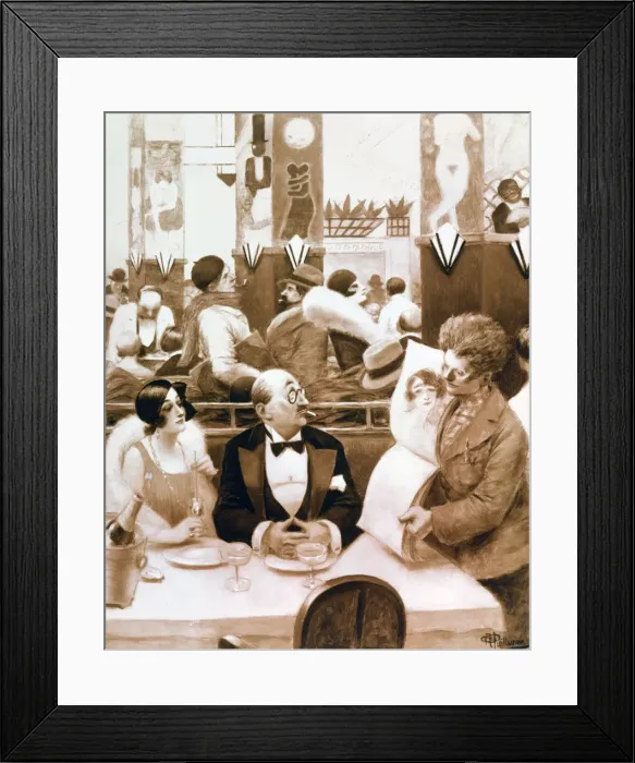 Framed Print : Restaurant, 1873-1942. Artist: Albert Guillaume Framed Print : Restaurant, 1873-1942. Artist: Albert Guillaume