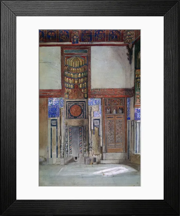 Framed Print : The House of Moufti Sheikh el Mahadi, Cairo, 1873. Artist: Frank Dillon Framed Print : The House of Moufti Sheikh el Mahadi, Cairo, 1873. Artist: Frank Dillon