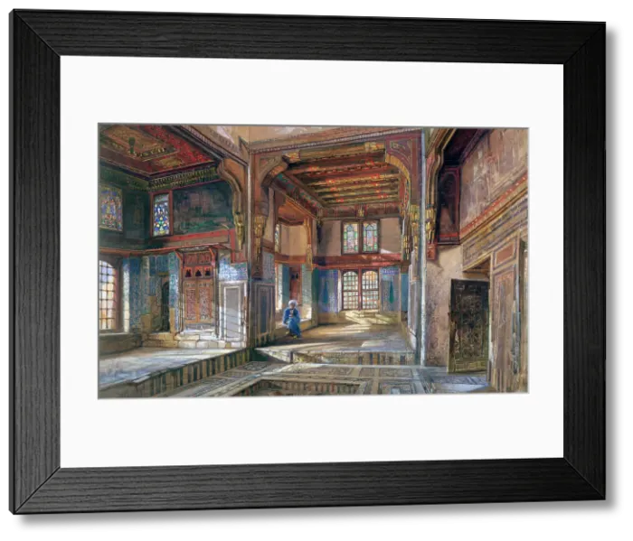 Framed Print : The House of Moufti Sheikh el Mahadi, Cairo, 1873. Artist: Frank Dillon Framed Print : The House of Moufti Sheikh el Mahadi, Cairo, 1873. Artist: Frank Dillon