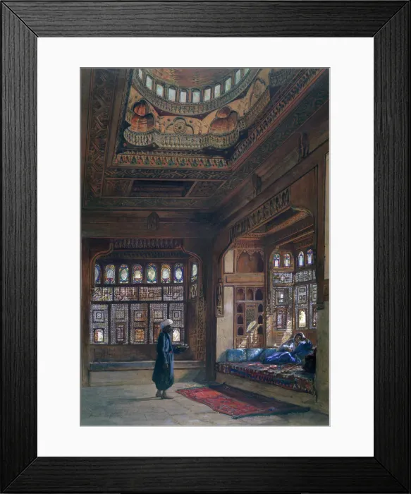 Framed Print : The Harem of Sheikh Sadat, Cairo, 1870. Artist: Frank Dillon Framed Print : The Harem of Sheikh Sadat, Cairo, 1870. Artist: Frank Dillon