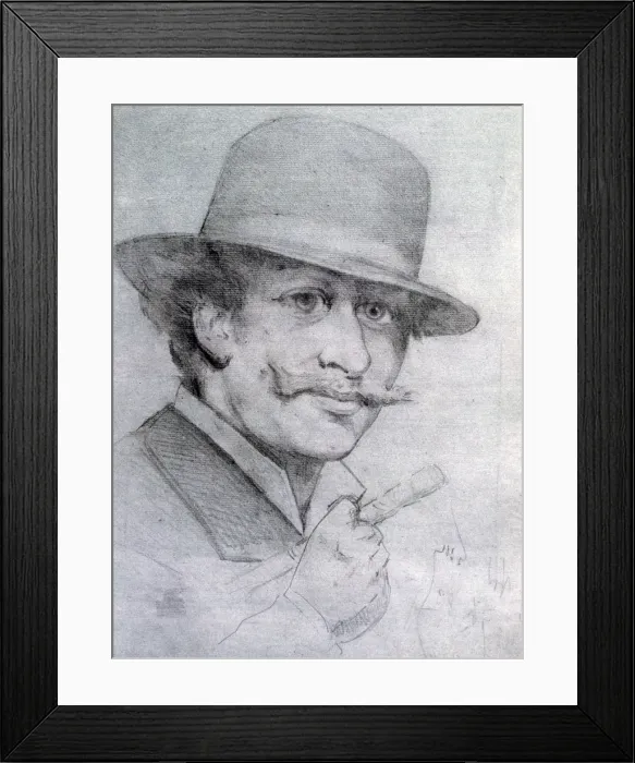Framed Print : Self-portrait by Andre Gill, 1883, (1927). Artist: Andre Gill Framed Print : Self-portrait by Andre Gill, 1883, (1927). Artist: Andre Gill