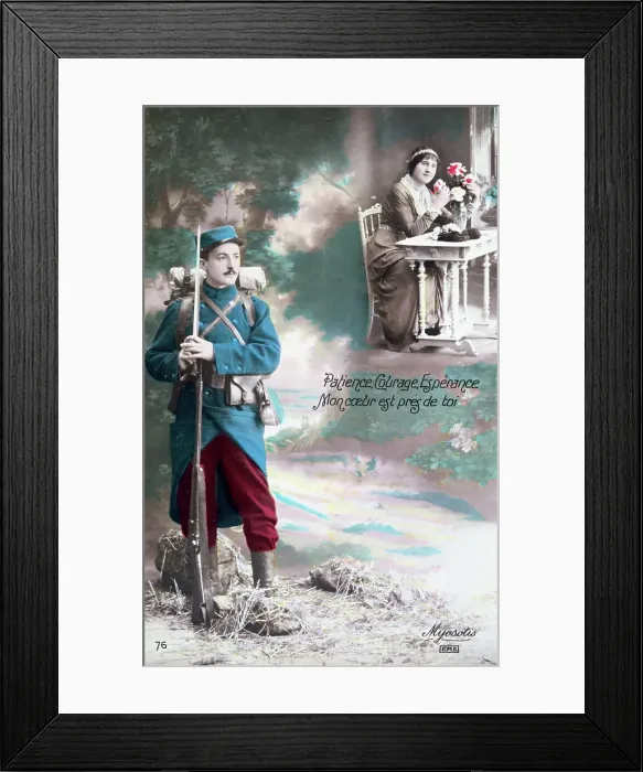 Framed Print : Patience, courage, hope my heart is close to you, 1914-1918 Framed Print : Patience, courage, hope my heart is close to you, 1914-1918