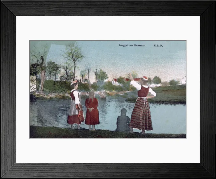 Framed Print : Call to the Ferryman, c1900 Framed Print : Call to the Ferryman, c1900