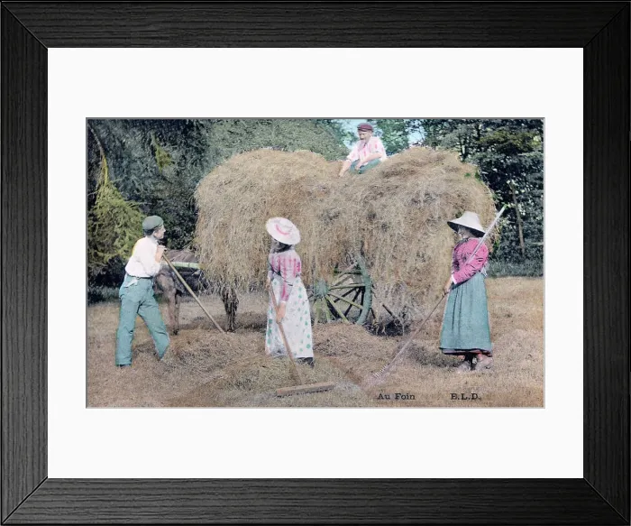 Framed Print : With the Hay, c1900 Framed Print : With the Hay, c1900