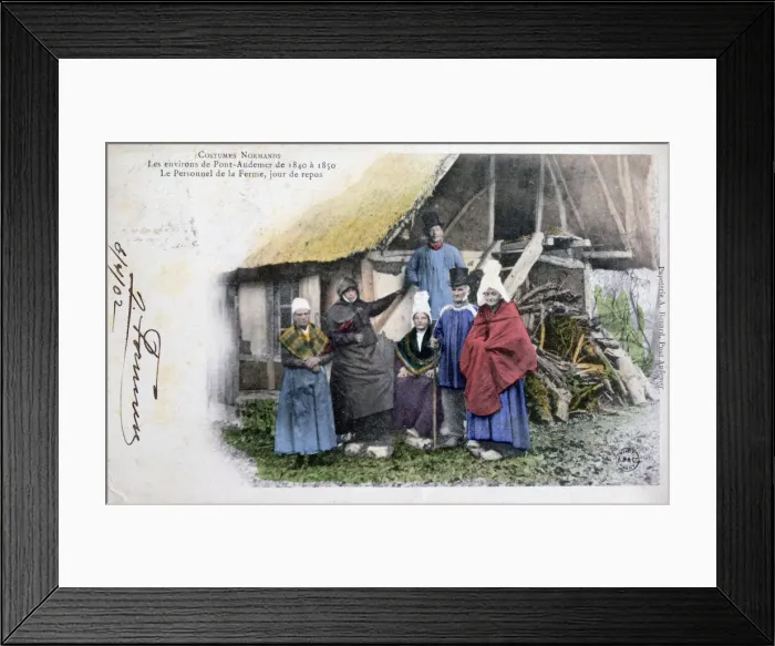 Framed Print : Native Costume of Pont Audemer, Normandy, 1902 Framed Print : Native Costume of Pont Audemer, Normandy, 1902