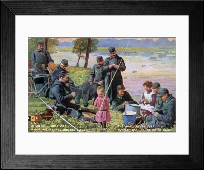 Framed Print : The War on the Yser, French WWI postcard, 1914-1918 Framed Print : The War on the Yser, French WWI postcard, 1914-1918
