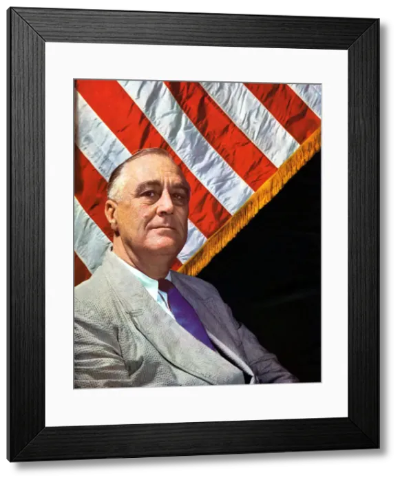 Framed Print : Franklin Delano Roosevelt (1882-1945), 32nd President of the USA 1932-1945, c1943 Framed Print : Franklin Delano Roosevelt (1882-1945), 32nd President of the USA 1932-1945, c1943