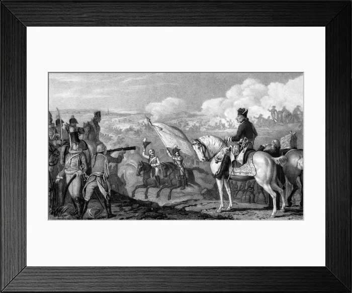 Framed Print : Frederick II, The Great (1712-1786), King of Prussia from 1740, at the Battle of Rossbach, 1757