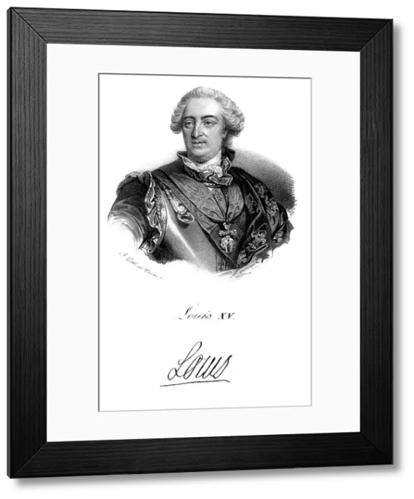 Framed Print : Louis XV (1710-1774), King of France from 1715, c1820 Framed Print : Louis XV (1710-1774), King of France from 1715, c1820