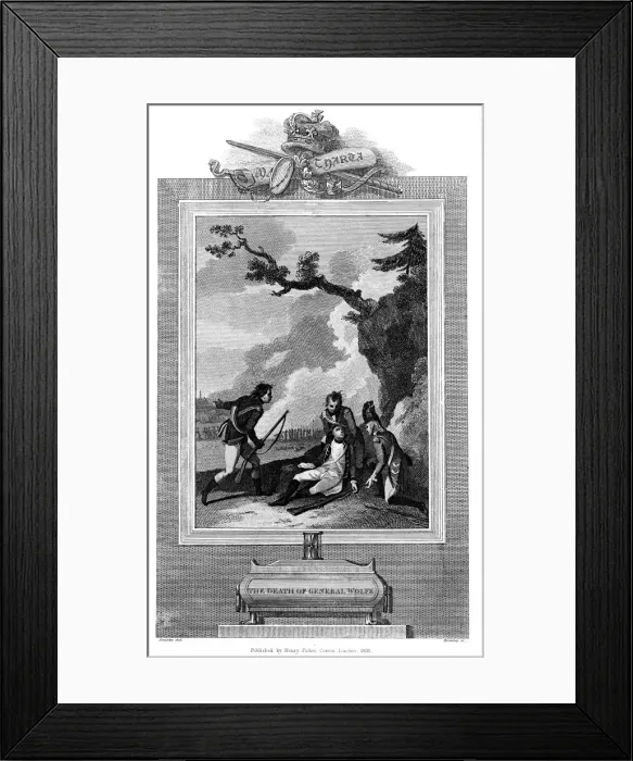 Framed Print : Death of General James Wolfe at the Siege of Quebec, 1759 (1831) Framed Print : Death of General James Wolfe at the Siege of Quebec, 1759 (1831)