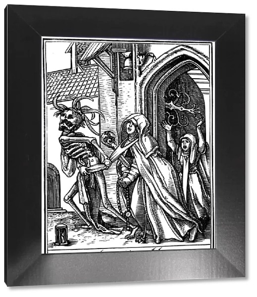 The Abbess visited by Death, 1538. Artist: Hans Holbein the Younger