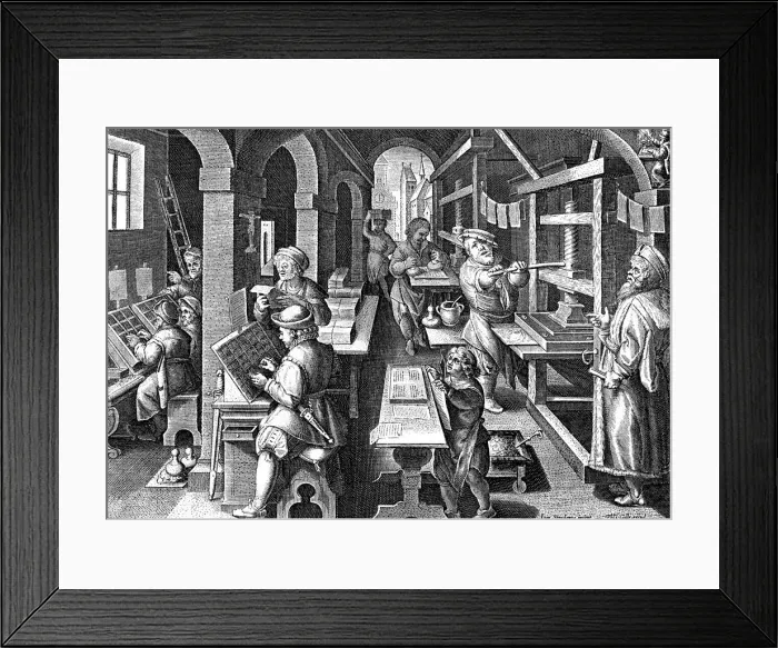 Framed Print : Printing office, c1600 Framed Print : Printing office, c1600