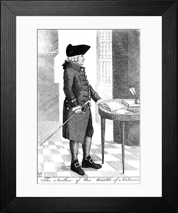Framed Print : Adam Smith (1723-1790), Scottish philosopher and economist, 1790. Artist: John Kay Framed Print : Adam Smith (1723-1790), Scottish philosopher and economist, 1790. Artist: John Kay