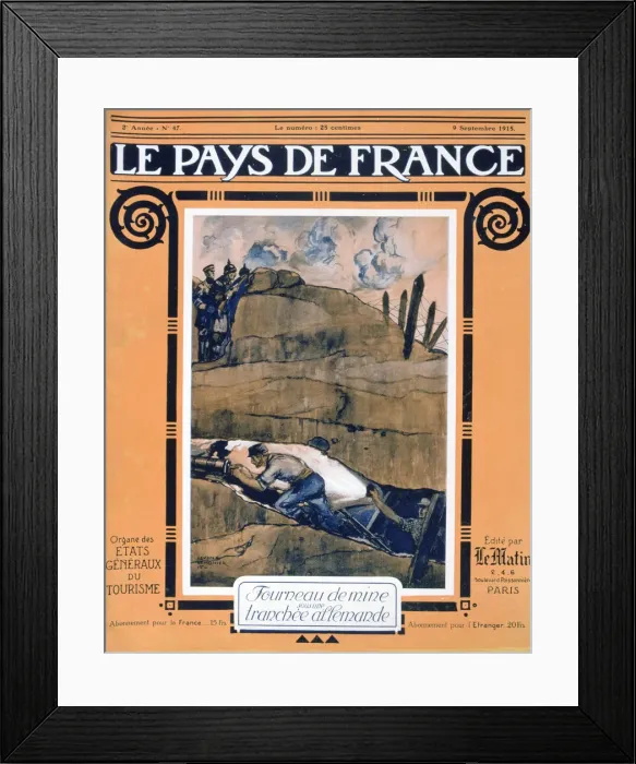 Framed Print : Front cover of Le Pays de France, 9 September 1915 Framed Print : Front cover of Le Pays de France, 9 September 1915