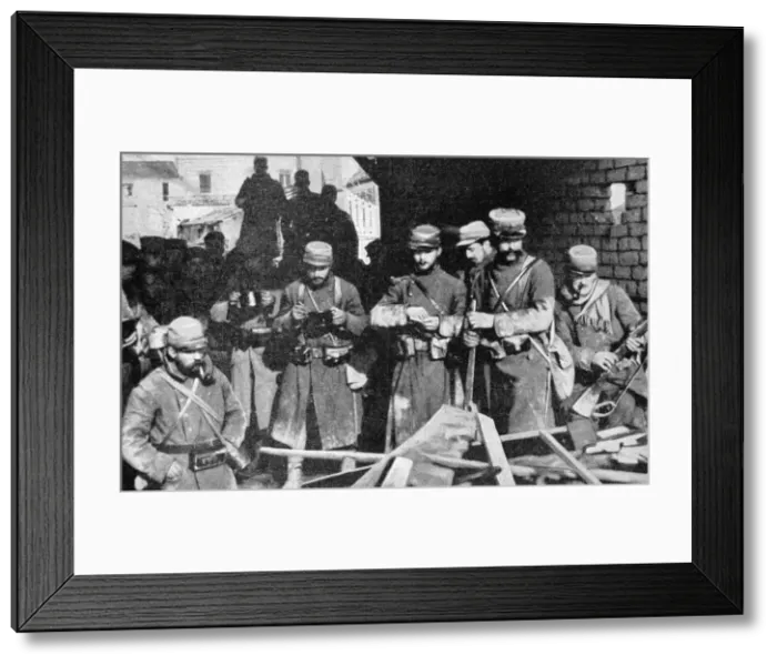 Framed Print : French soldiers at rest in Champagne, France, World War I, 1915 Framed Print : French soldiers at rest in Champagne, France, World War I, 1915