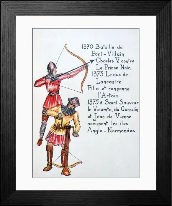 Framed Print : Events of the The Hundred Years War, (20th century) Framed Print : Events of the The Hundred Years War, (20th century)