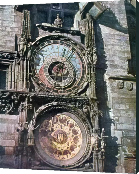 Astronomical clock, Old Town Hall, Prague, Czech Republic, 1943