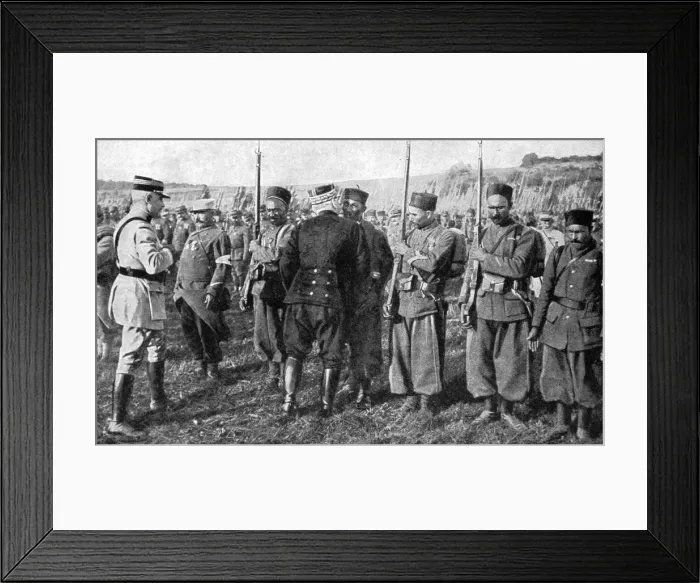 Framed Print : General Joseph Joffre handing out medals, Alsace, France, 1915 Framed Print : General Joseph Joffre handing out medals, Alsace, France, 1915