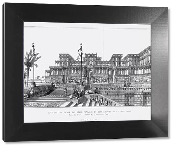 Reconstruction of the north-eastern facade of Sennacheribs palace (Kouyunjik), Assyrian, 1853