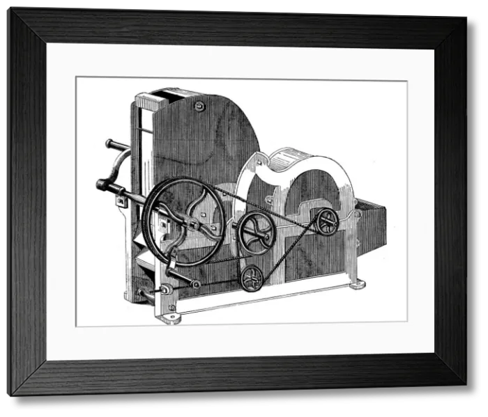 Framed Print : Eli Whitneys (1765-1825) saw-gin for cleaning cotton, 1865 Framed Print : Eli Whitneys (1765-1825) saw-gin for cleaning cotton, 1865