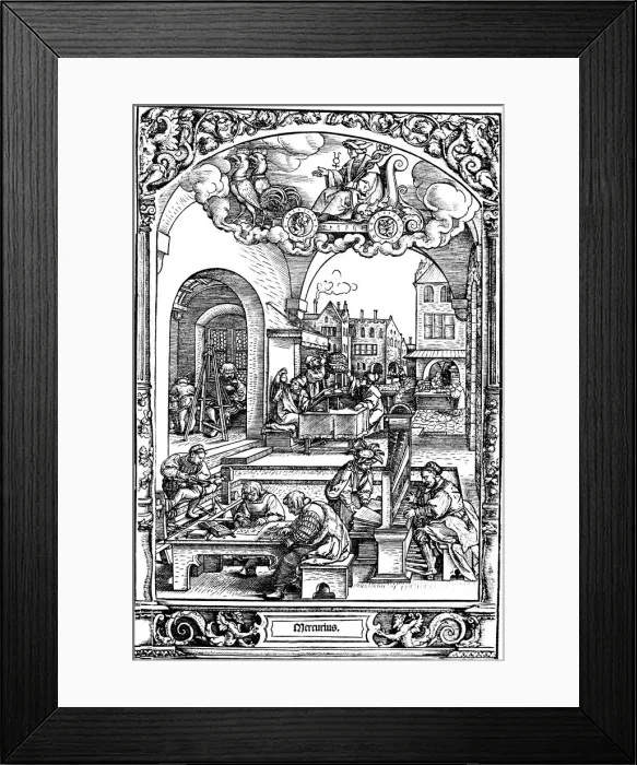 Framed Print : Mercury, 1531. Artist: Sebald Beham Framed Print : Mercury, 1531. Artist: Sebald Beham