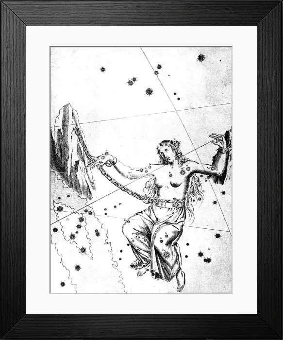 Framed Print : Constellation of Andromeda, 1723 Framed Print : Constellation of Andromeda, 1723