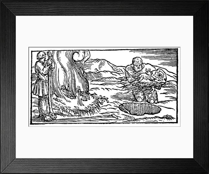 Framed Print : Charcoal burning, 1540 Framed Print : Charcoal burning, 1540