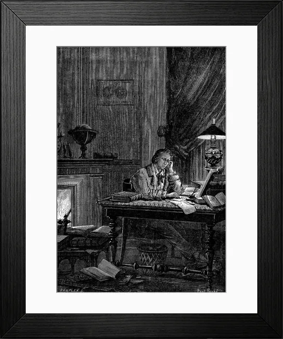 Framed Print : UJJ Leverrier, French astronomer calculating the position of the planet Neptune in 1846 (1881) Framed Print : UJJ Leverrier, French astronomer calculating the position of the planet Neptune in 1846 (1881)