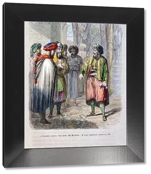 Muhammad Ali sending his son Ibrahim Pasha to put down the Saudi revolt, 1811-1818, (1847). Artist: Jean Adolphe Beauce