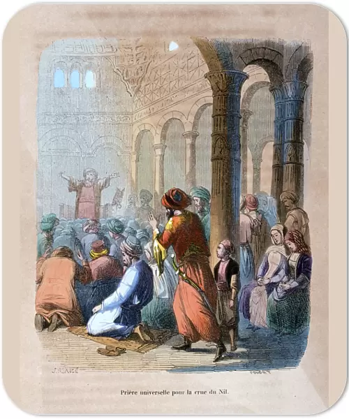 Universal Prayer for the Flooding of the Nile, Egypt, c1847. Artist: Jean Adolphe Beauce