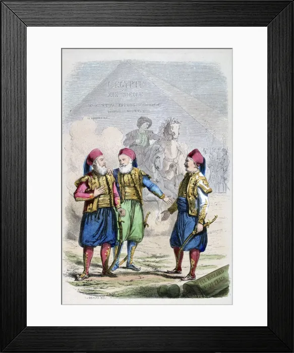 Framed Print : A print from 19th Century Egypt, 1847. Artist: Jean Adolphe Beauce Framed Print : A print from 19th Century Egypt, 1847. Artist: Jean Adolphe Beauce