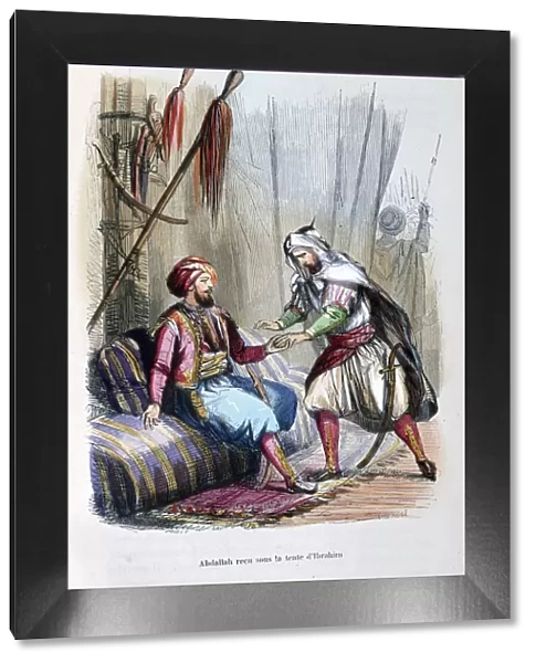Abdullah Received in the Tent of Ibrahim Pasha, 1818, (c1847). Artist: Jean Adolphe Beauce