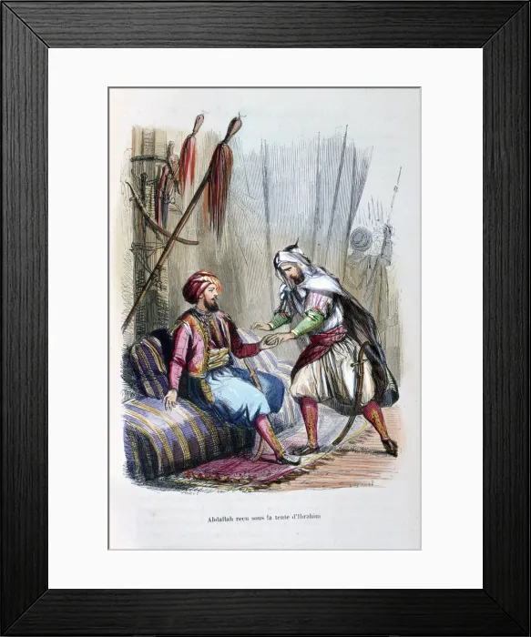 Framed Print : Abdullah Received in the Tent of Ibrahim Pasha, 1818, (c1847). Artist: Jean Adolphe Beauce Framed Print : Abdullah Received in the Tent of Ibrahim Pasha, 1818, (c1847). Artist: Jean Adolphe Beauce